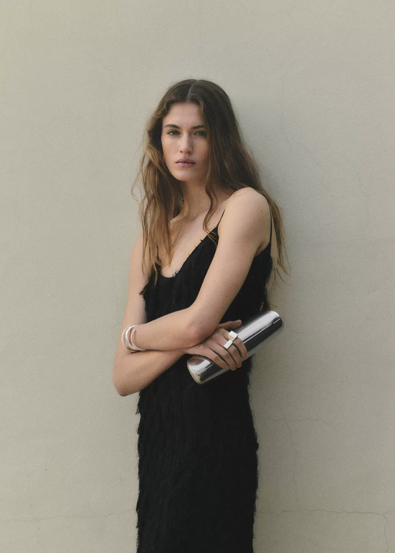 Fémes clutch táska