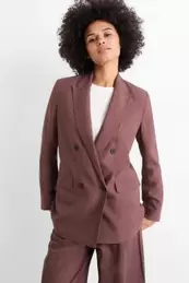Business blazer with linen content - regular fit