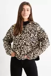 Quilted jacket - leopard print