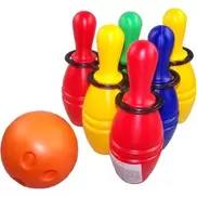 Műanyag 6 darabos bowling készlet