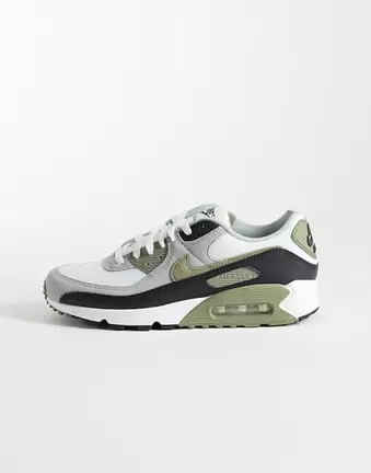 Nike Air Max 90 trainers in white and khaki