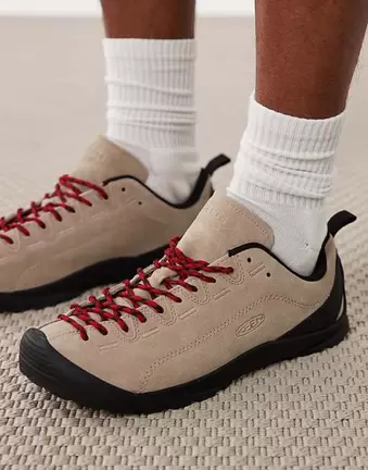 Keen Jasper brushed suede trainers in beige