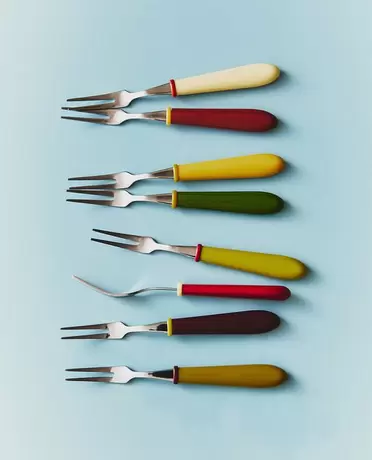 PACK OF MINI COLOURED RESIN FORKS (PACK OF 8)