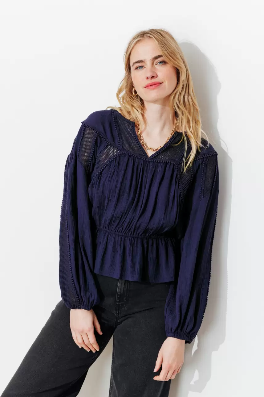 Plain retro blouse