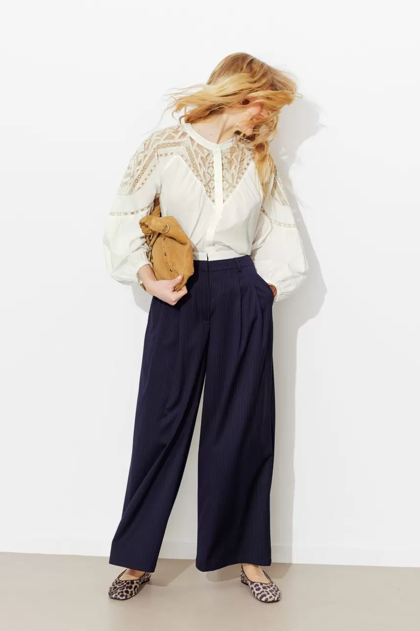 Embroidered cotton blouse