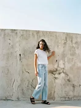 Pamut póló ажsúros részletekkel