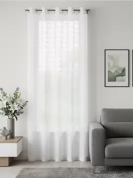 Karikás függöny pöttyös textúrával