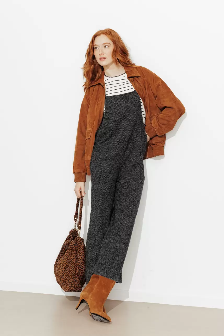 Herringbone dungarees