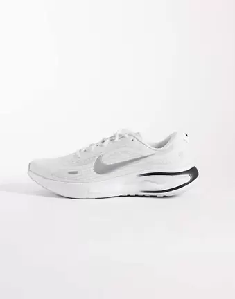 Nike Running Journey Run trainers in white and silver