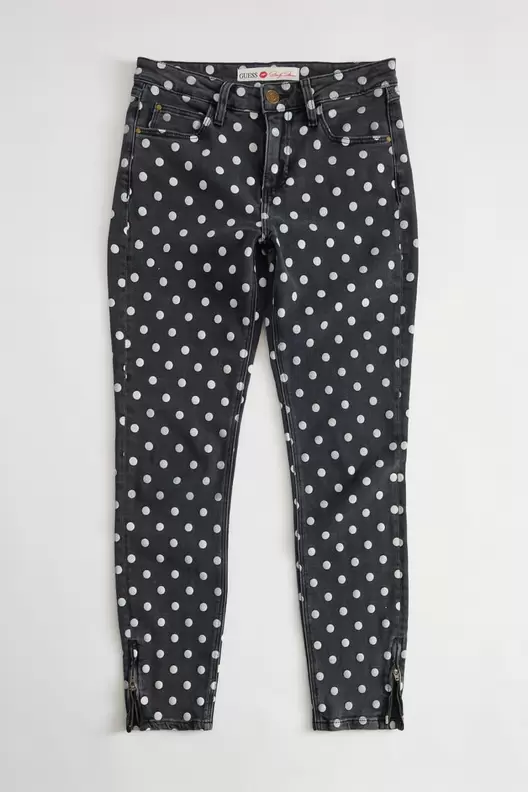 Polka dots skinny jeans