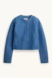 Quilted denim jacket