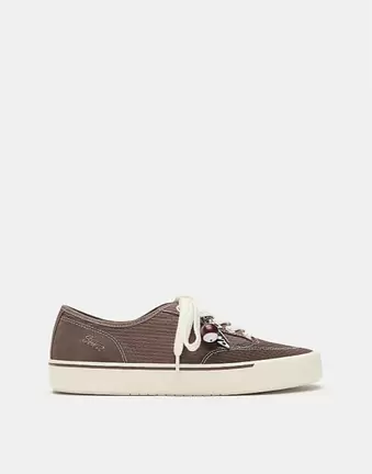 Pull&Bear Canvas trainer in brown