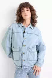 Denim shacket
