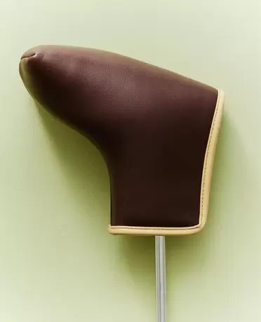 LEATHER GOLF PUTTER BLADE COVER