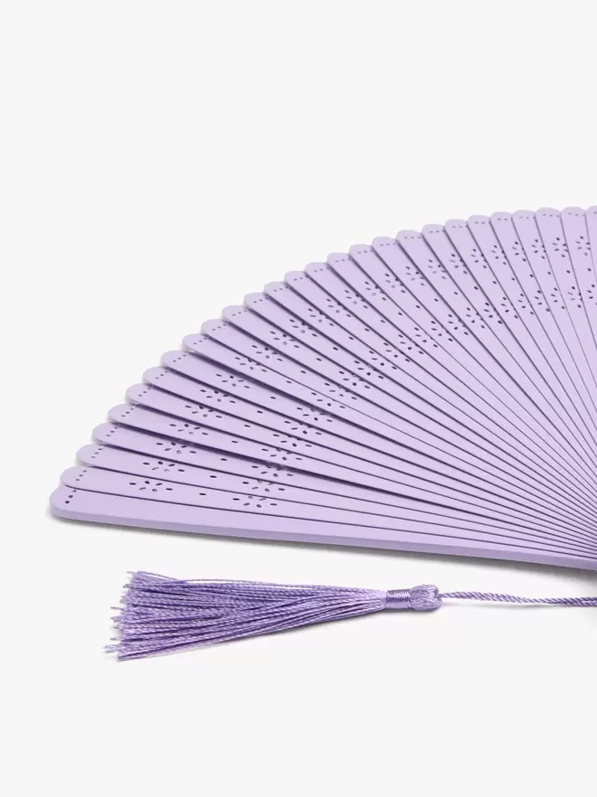 Bamboo fan with perforations