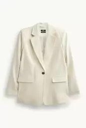 Business blazer with linen content - regular fit