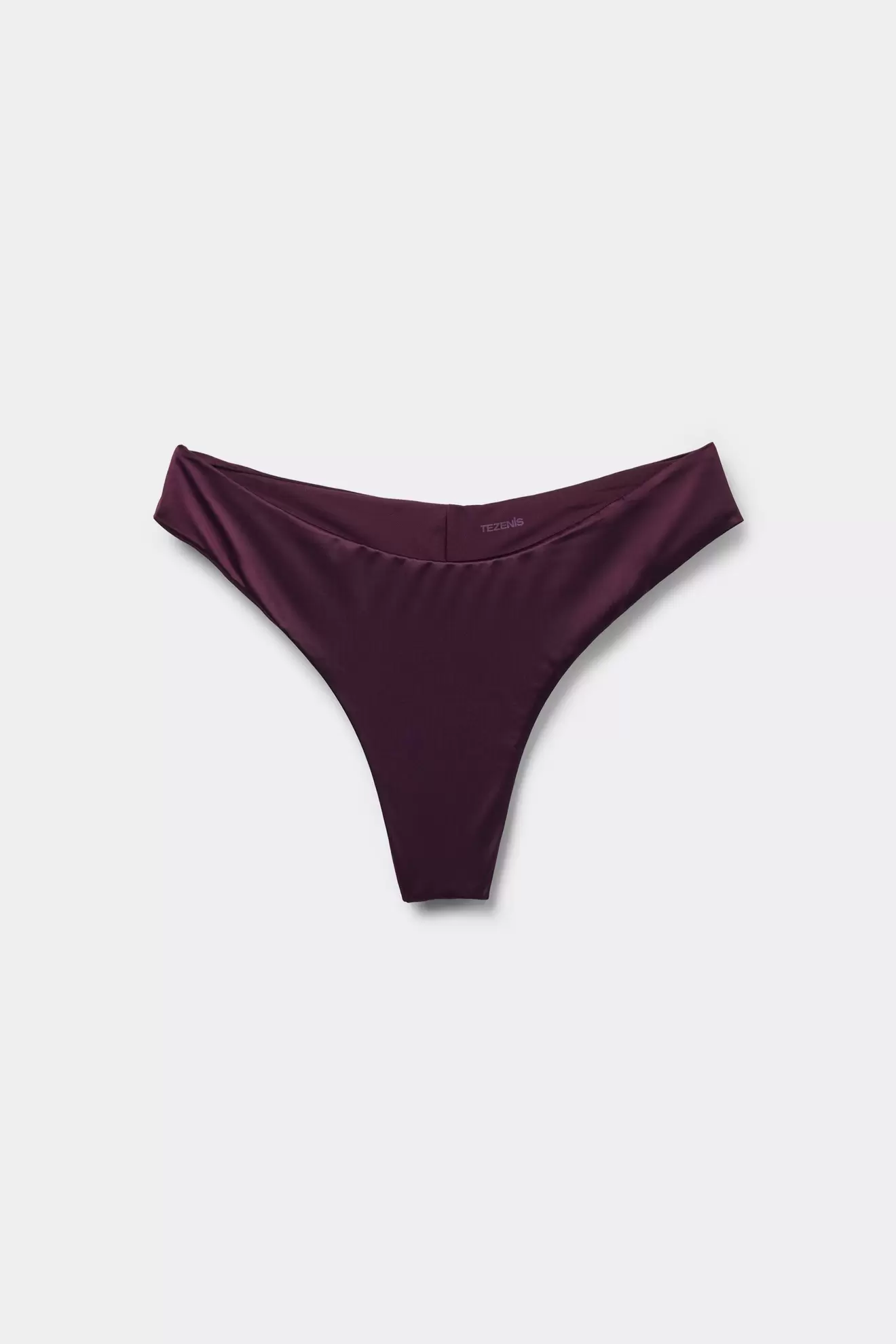 Shiny Glam Bordó Brazil Bikini Alsó Lekerekített Szabással