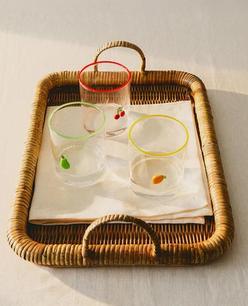 FRUIT TRAY AND TUMBLERS