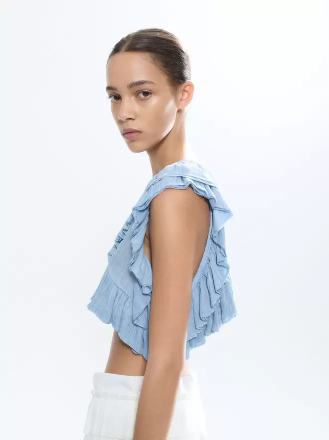 Ruffled crop top