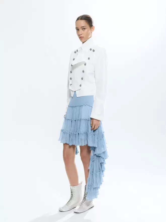 Short skirt with ruffles