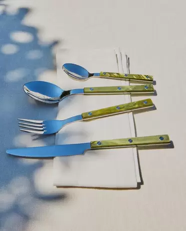 CUTLERY SET WITH ACRYLIC HANDLE (SET OF 4)