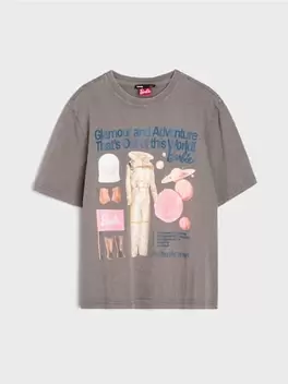 Nyomott mintás pamut póló Barbie