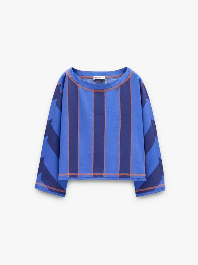 Long-sleeve t-shirt with stripes