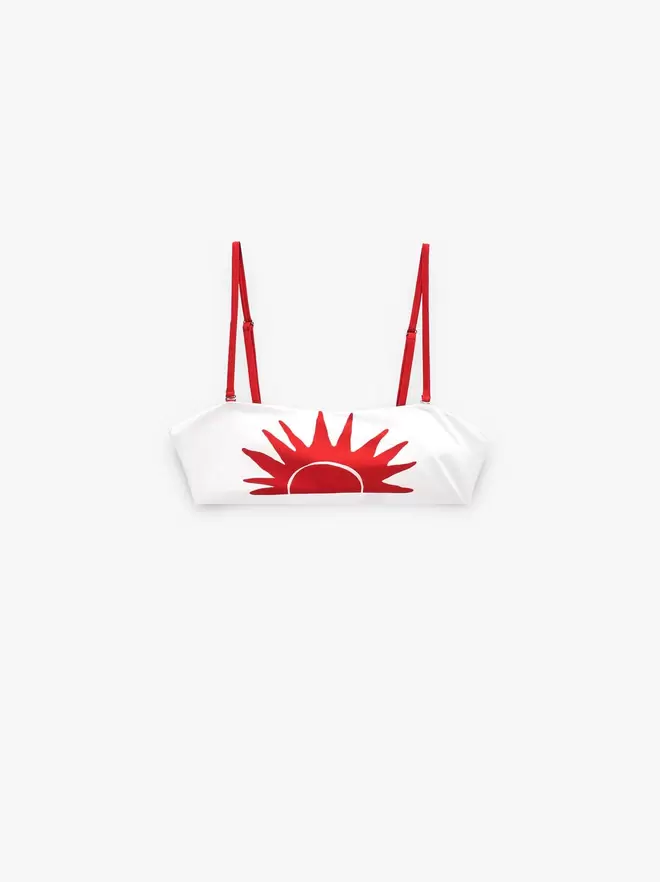 Top bikini printed with sun