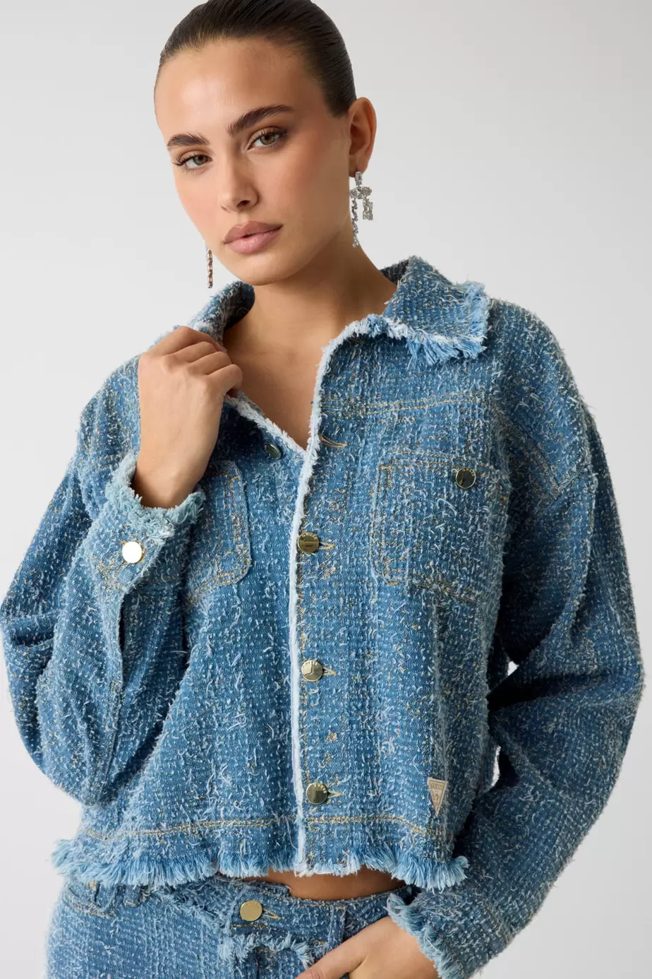 Denim tweed jacket