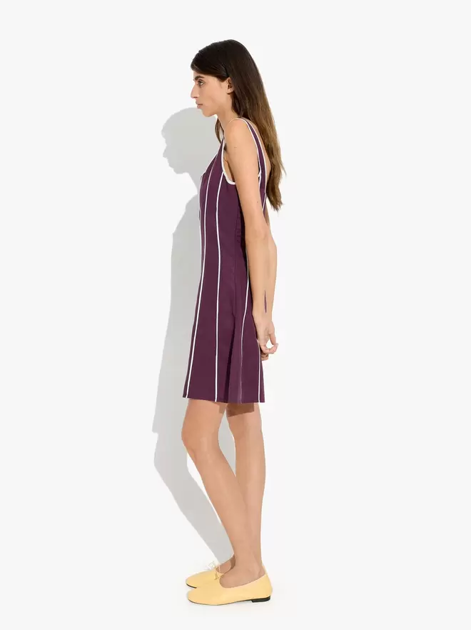 Dress with contrast stripes 100% lyocell