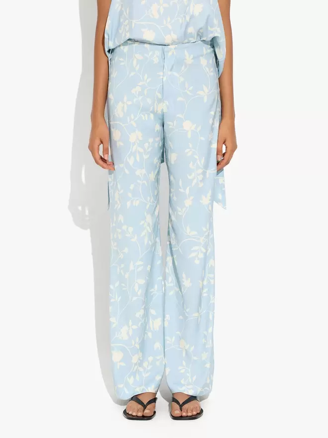 Floral printed trousers