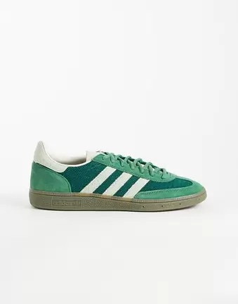 adidas Originals Handball Spezial trainers in dark green with snake 3 stripes