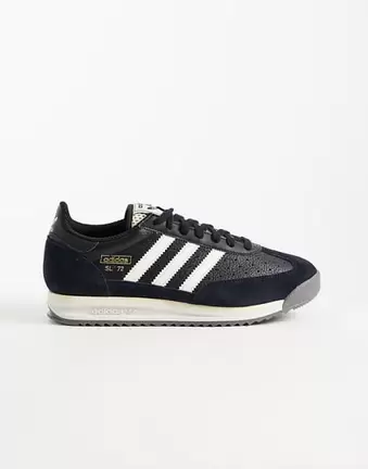 adidas Orginals SL 72 RS trainers in black and off white