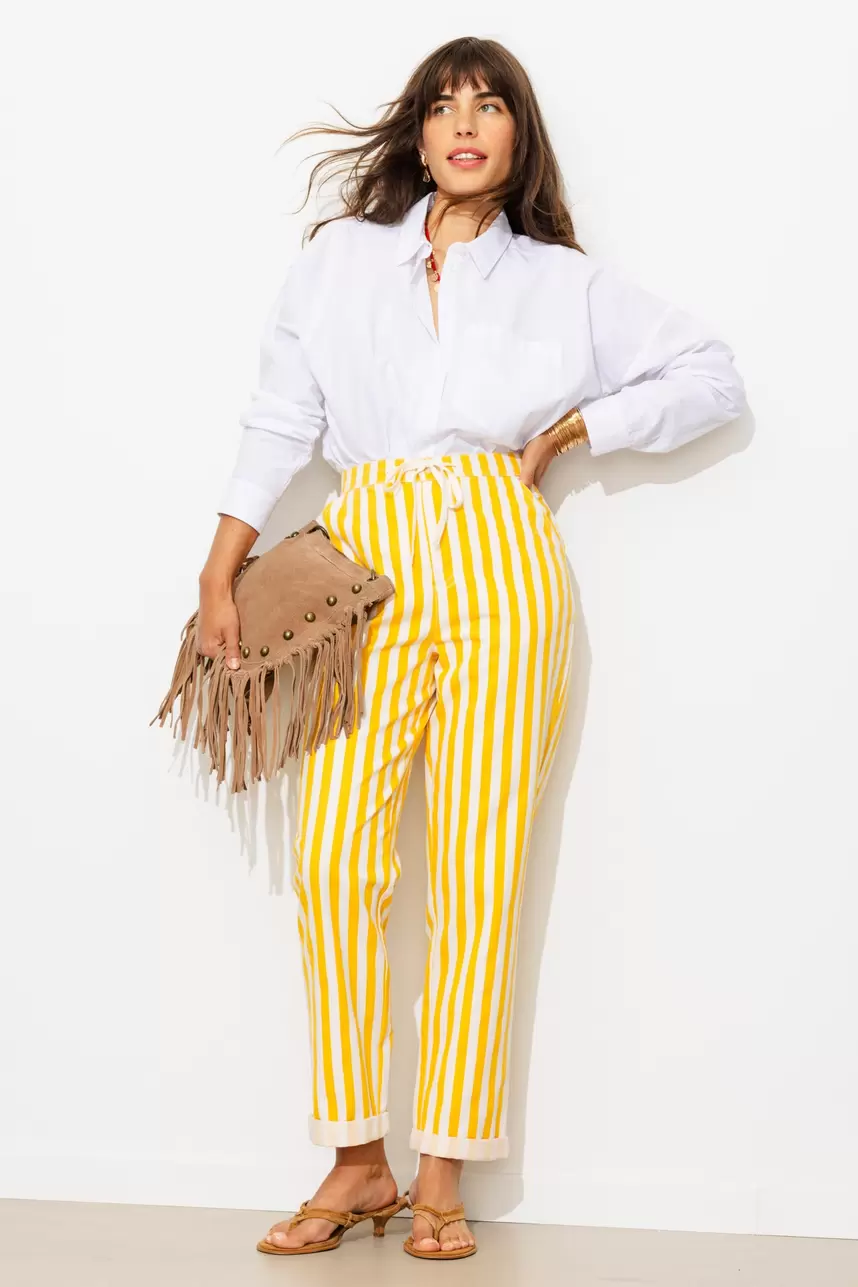 Striped trousers