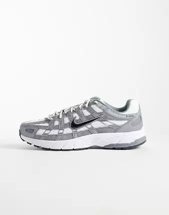 Nike P-6000 trainers in metallic grey and white