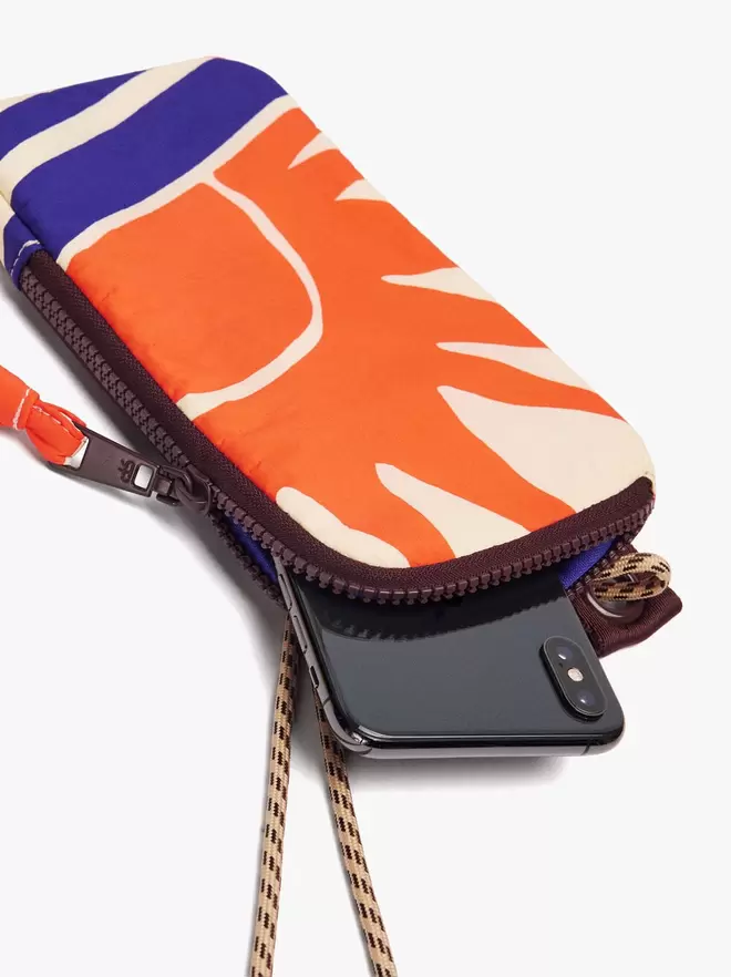 Printed nylon mobile phone bag