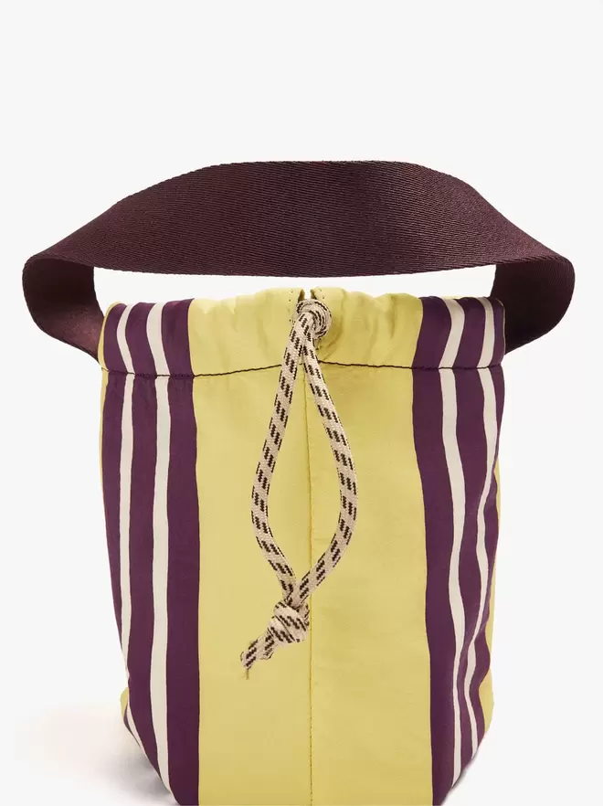 Multi-purpose nylon pouch with stripes