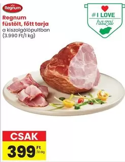 Regnum füstölt, főtt tarja