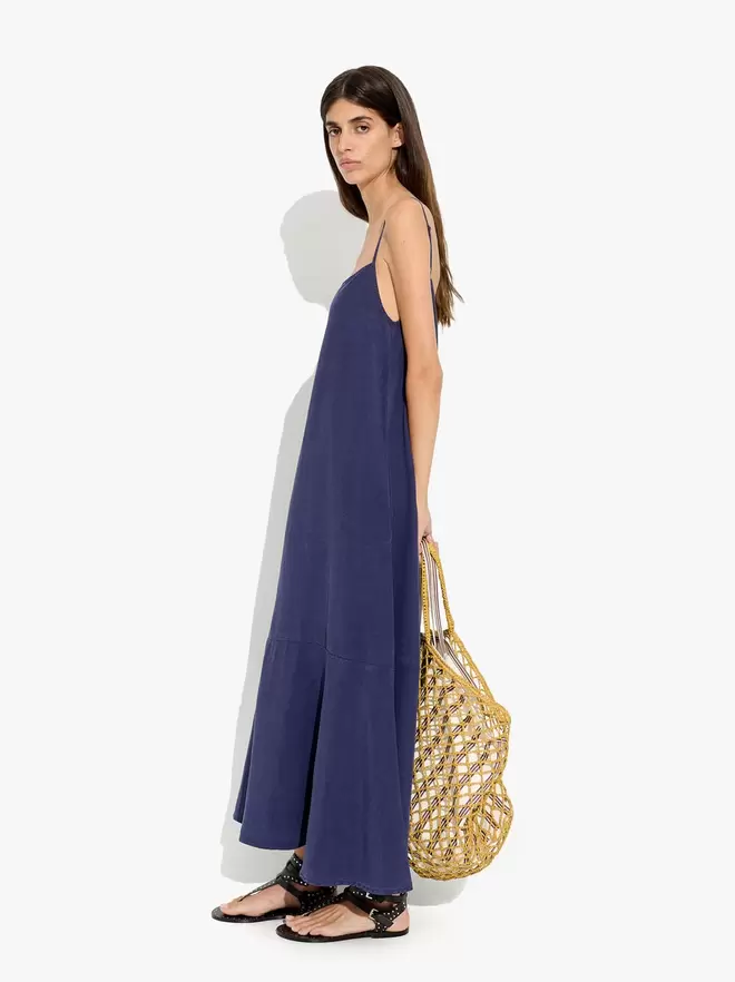 Plain dress with thin straps