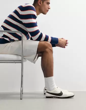 Nike Moon Shoe trainers in cream and black