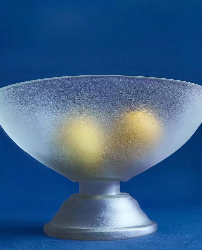 DECORATIVE GLASS BOWL  SUNSET AT LEGZIRA SCENTED CANDLES