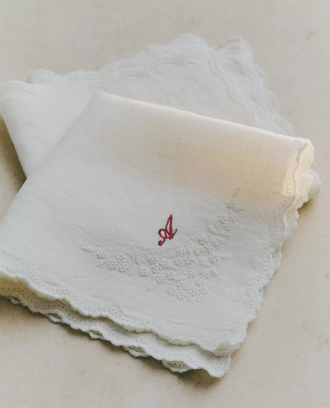 PACK OF EMBROIDERED WASHED LINEN HAND TOWELS (PACK OF 2)