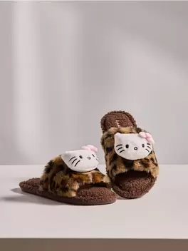 Nyitott papucs hímzéssel Hello Kitty
