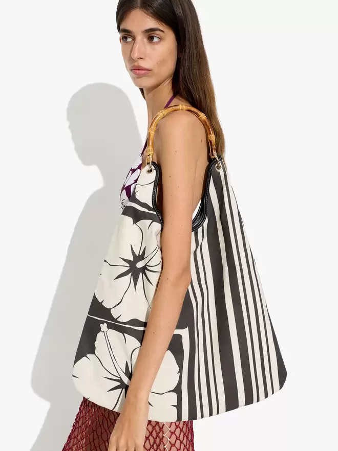 Shoulder bag printed floral