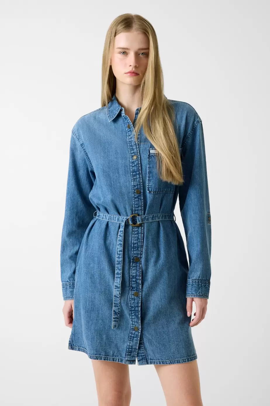 Denim mini dress