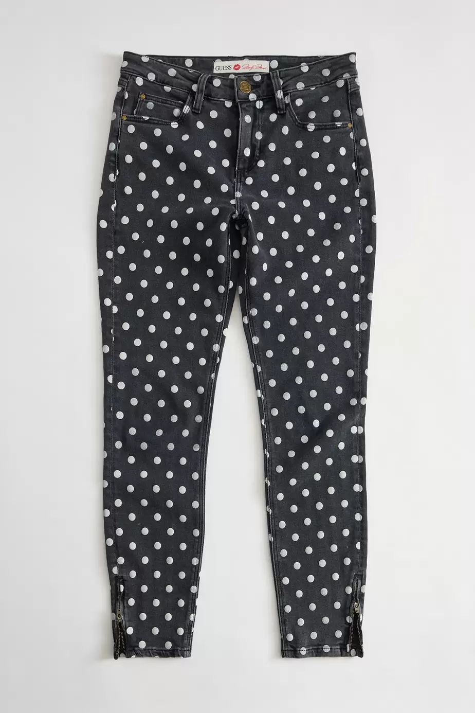 Polka dots skinny jeans