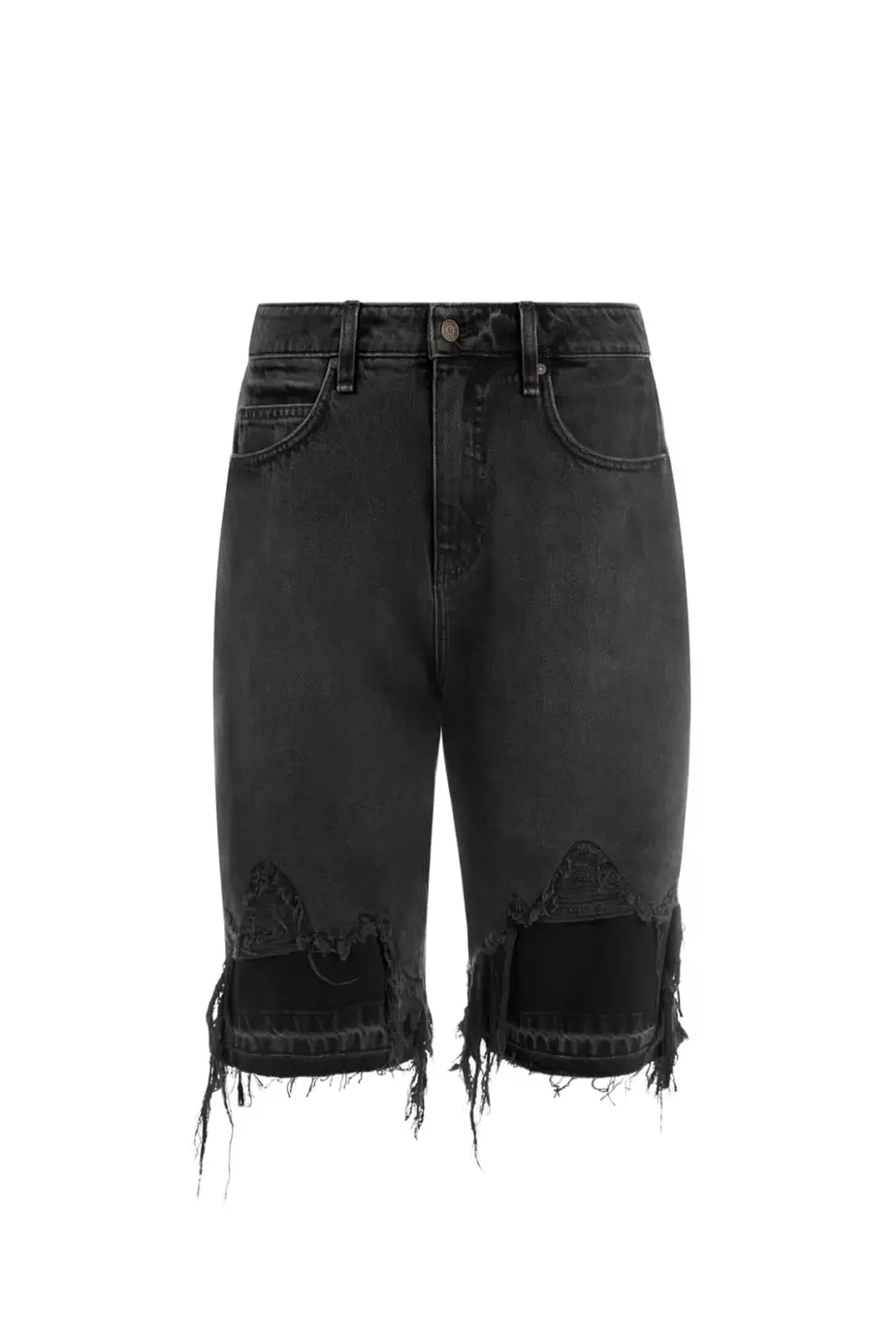 Mid rise denim shorts