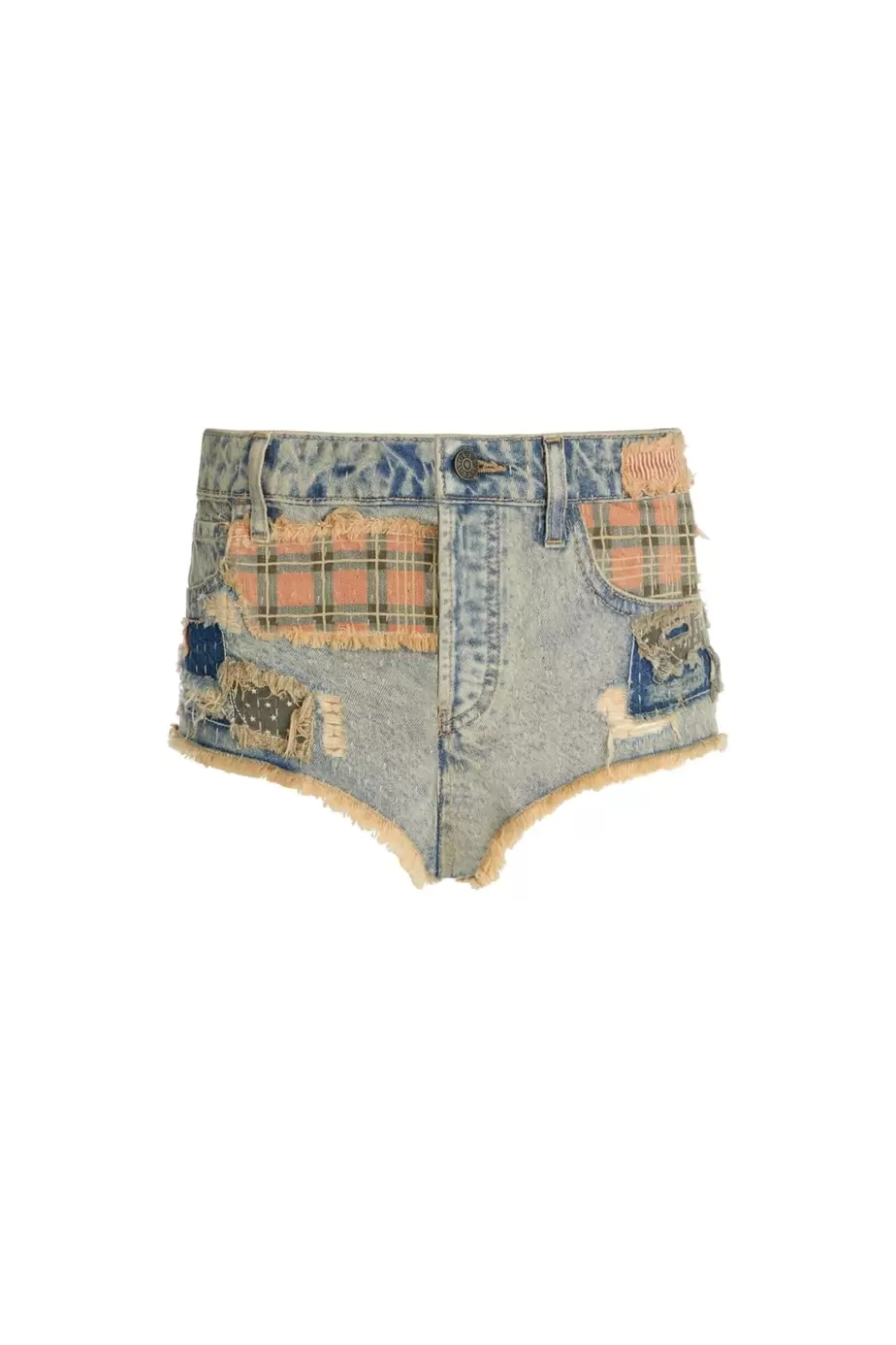 Patchwork denim short