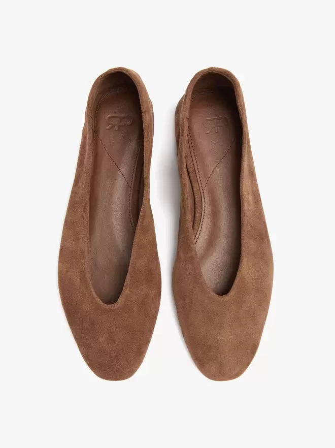 Suede leather flats