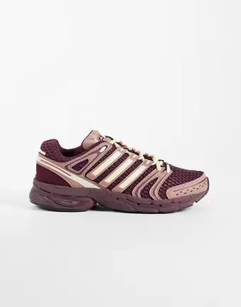 adidas Originals Adistar Control 5 trainers in burgundy and yellow
